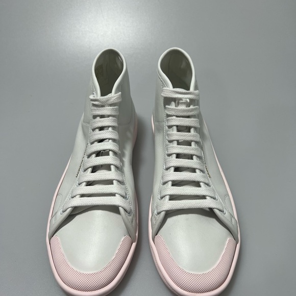 Saint Laurent White & Pink Court Classic SL/39 Sneakers Women’s EU 36/US 6 - Picture 2 of 10